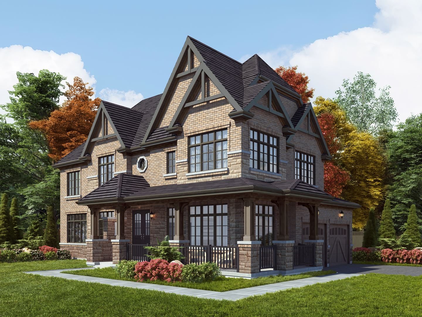 Rendering of a detached home at Union Village, Markham
